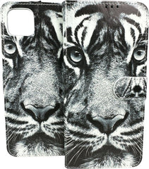 Portemonnee Book Case Hoesje Geschikt voor: Samsung Galaxy A04 - Tiger Print