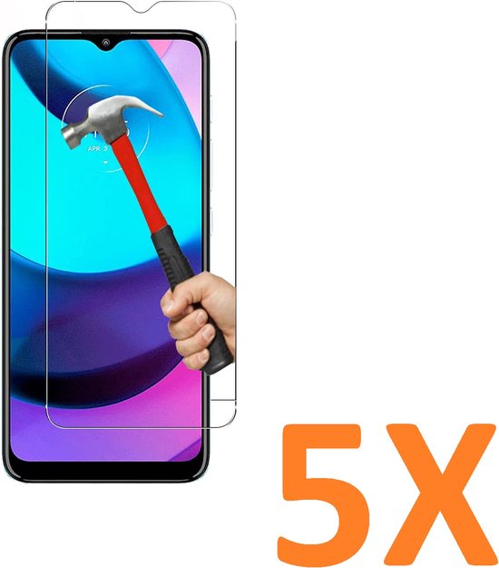 Screenprotector - Geschikt voor Motorola Moto E20 / E30 / E40 - 9H Glas (5-Pack)