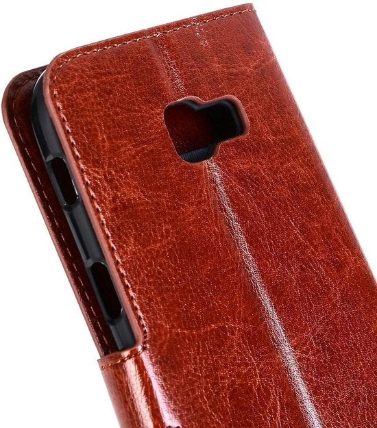 Samsung Galaxy A3 (2017) Hoesjes – Portemonnee Hoes – 2 Pack Screenprotector – Pasjeshouder – Bruin-Ilumina Benelux