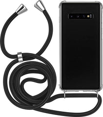 Samsung Galaxy S10 Plus Hoesjes – Transparante Backcover met Koord – Schokbestendig – Anti Kras – Transparant