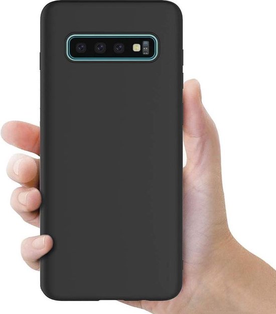 Samsung Galaxy S10 Hoesjes – Siliconen Backcover – Soft Touch – Schokbestendig – Zwart-Ilumina Benelux