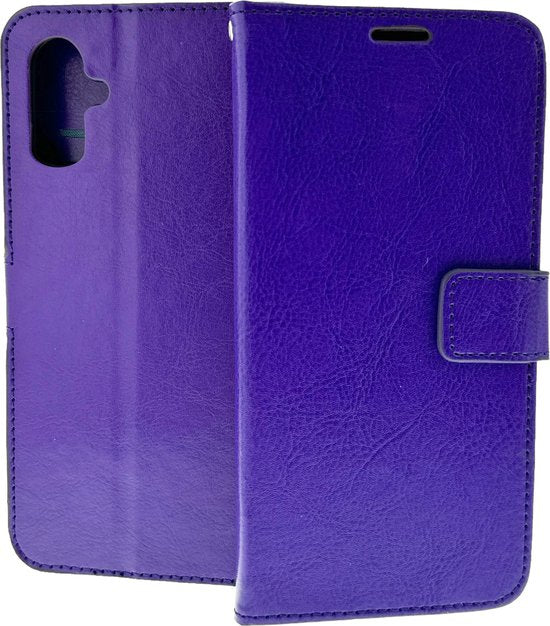iPhone 16 Plus Hoesjes – Bookcase Portemonnee – Pasjeshouder – Magneetsluiting – Paars + 2x Screenprotector-Ilumina Benelux