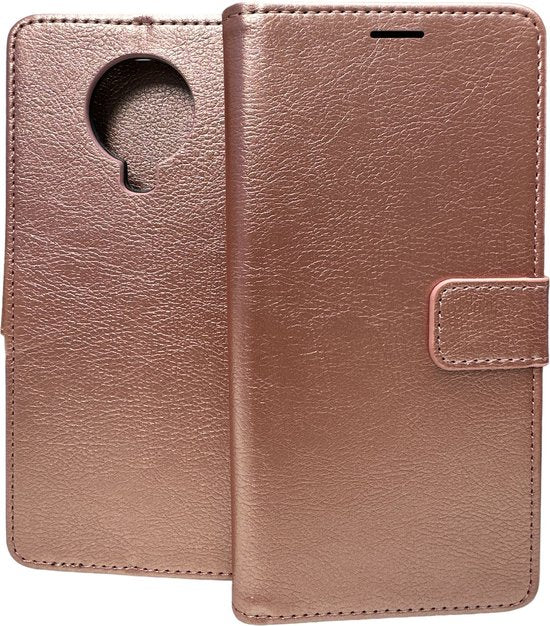 Nokia G10/G20 Hoesjes – Portemonnee Book Case – Pasjeshouder – Magneetsluiting – Roségoud-Ilumina Benelux