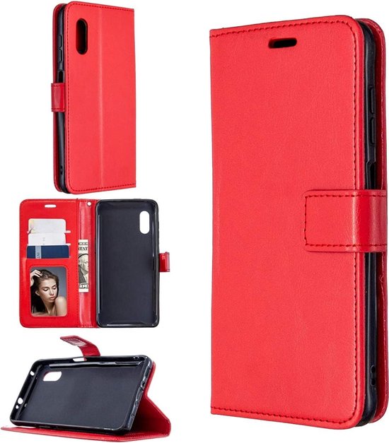 Samsung Galaxy XCover 5 Hoesjes – Portemonnee Book Case – Pasjeshouder – Magneetsluiting – Rood-Ilumina Benelux
