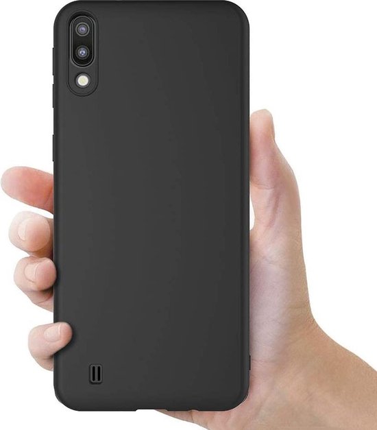 Samsung Galaxy M10 Hoesjes – Siliconen Backcover – Soft Touch – Schokbestendig – Zwart-Ilumina Benelux