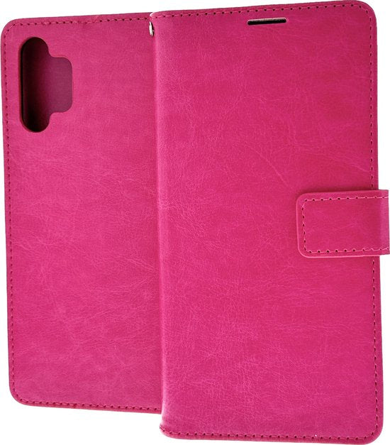 Samsung Galaxy A13 5G Hoesjes – Portemonnee Bookcase – Pasjeshouder – Magneetsluiting – Roze-Ilumina Benelux