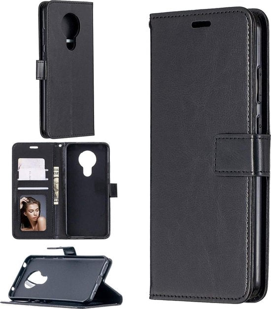 Nokia 1.4 Hoesjes – Portemonnee Book Case – Pasjeshouder – Magneetsluiting – Rood-Ilumina Benelux