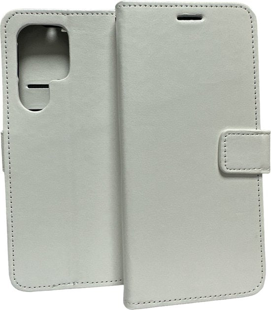 Samsung Galaxy S23 Ultra Hoesjes – Portemonnee Book Case – Pasjeshouder – Magneetsluiting – Wit-Ilumina Benelux