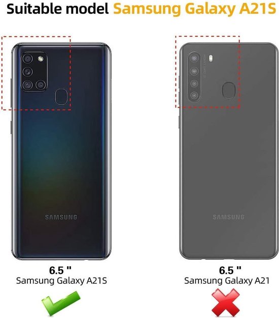 Samsung Galaxy A21S Hoesjes – Transparante Siliconen Backcover – 2x Screenprotector Gehard Glas – Anti-kras-Ilumina Benelux