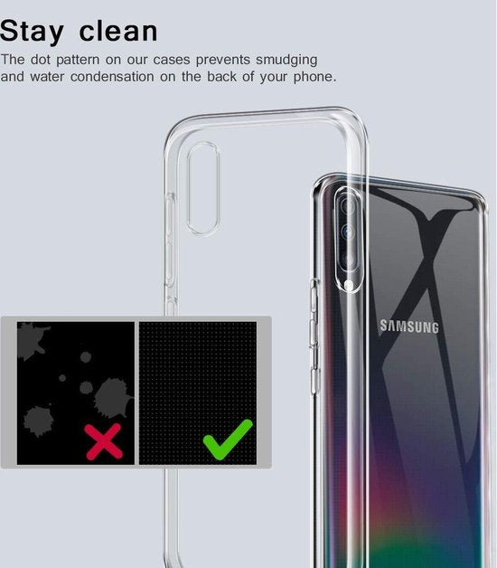Flexibele achterkant Silicone hoesje Transparant Geschikt voor: Samsung Galaxy A50