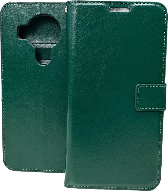 Nokia 5.4 Hoesjes – Bookcase Portemonnee – Magneetsluiting – 2x Screenprotector – Groen-Ilumina Benelux