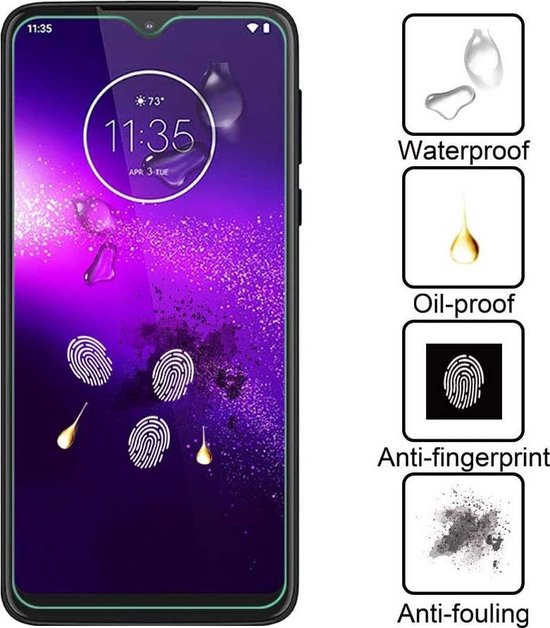 Screenprotector – Geschikt voor Motorola One Macro – Gehard Glas 9H – Anti-kras – Transparant – 1-Pack