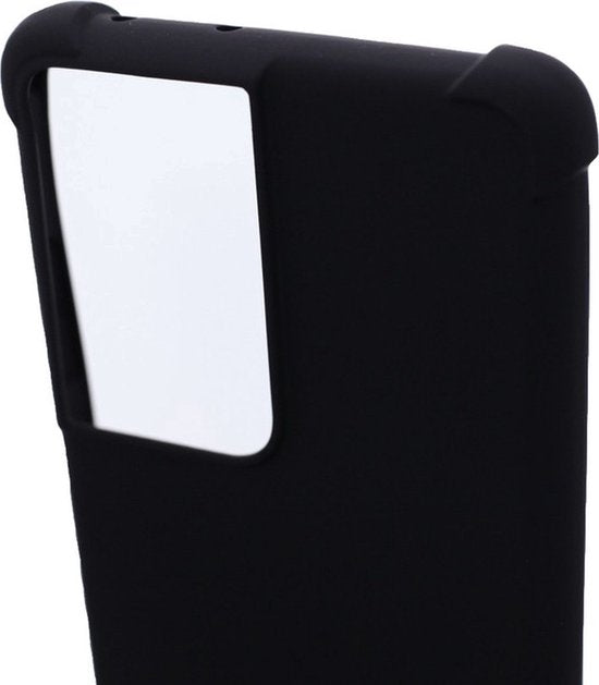 Samsung Galaxy S21 Ultra Hoesjes – Siliconen Backcover – Flexibel – Schokbestendig – Zwart-Ilumina Benelux