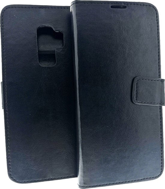Samsung Galaxy S9 Hoesjes – Portemonnee Hoes – Pasjeshouder – Magneetsluiting – Zwart-Ilumina Benelux