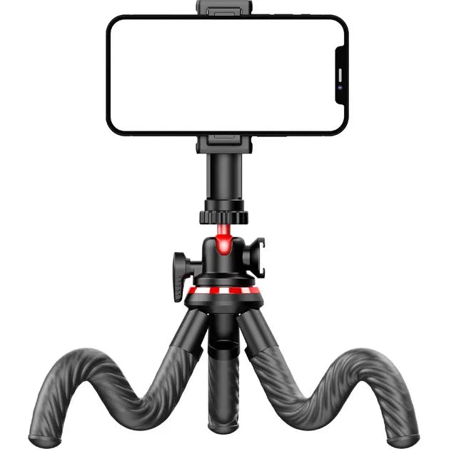 Octopus Flex Statief CO2 – 2-in-1 Smartphone & Camera Houder – Flexibel Camerastatief – Zwart-Ilumina Benelux