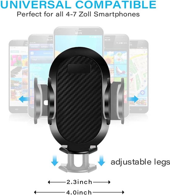 Telefoonhouder auto – Stevige zuignap – Voor raam & dashboard – Universeel – Zwart-Ilumina Benelux