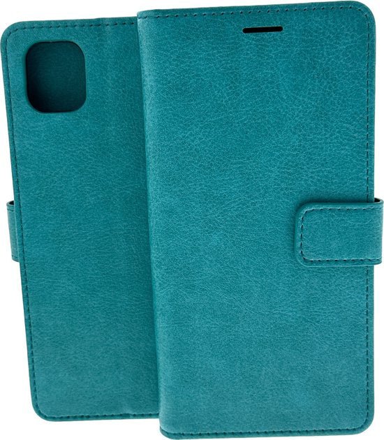 Samsung Galaxy A04 Hoesjes – Portemonnee Book Case – Pasjeshouder – Magneetsluiting – Turquoise-Ilumina Benelux