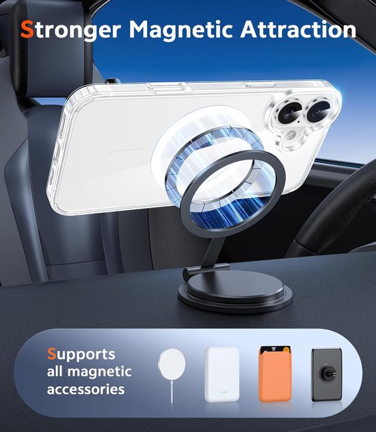 iPhone 17 Hoesjes – Transparante Backcover – Schokbestendig – MagSafe Compatibel – Incl. 2x Gehard Glas Screenprotector-Ilumina Benelux
