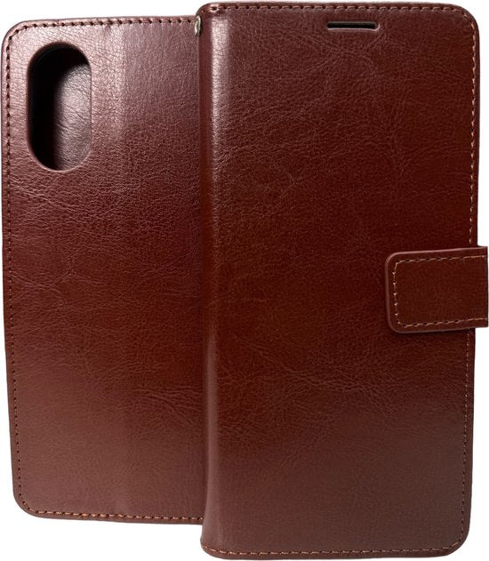 OPPO Reno 8T 4G Hoesjes – Portemonnee Bookcase – Pasjeshouder – Magneetsluiting – Bruin-Ilumina Benelux