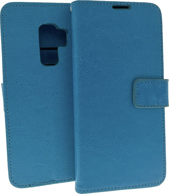 Samsung Galaxy S9 Hoesjes – Portemonnee Hoes – 2 Pack Screenprotector – Pasjeshouder – Turquoise-Ilumina Benelux