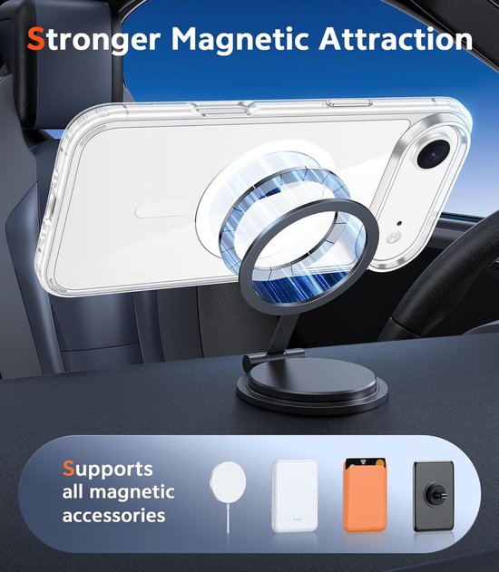iPhone Air Hoesjes – Transparante Backcover – Schokbestendig – MagSafe Compatibel – Incl. 2x Gehard Glas Screenprotector-Ilumina Benelux