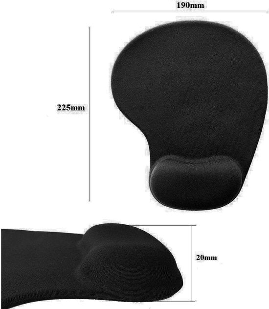 Gaming muismat – Mousepad met polssteun – Antislip bureaumat – Voor pc & laptop – Zwart-Muismat-Ilumina Benelux