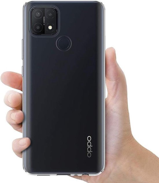 Oppo A15 Hoesjes – Transparante Siliconen Backcover – 2 Pack Screenprotector – Gehard Glas-Ilumina Benelux