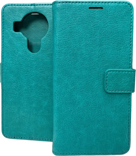 Nokia 5.4 Hoesjes – Portemonnee Book Case – Pasjeshouder – 2x Gehard Glas Screenprotector – Mint-Ilumina Benelux