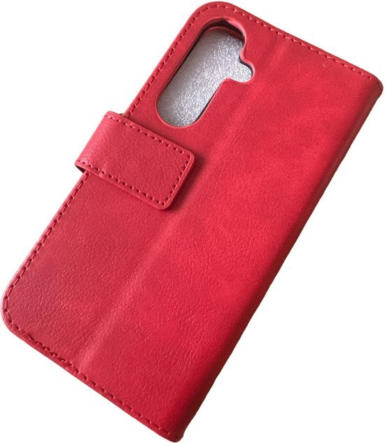 Samsung Galaxy A15 Hoesjes – Portemonnee Hoes – 9 Pasjesvakken – Multi Storage – Rood-Ilumina Benelux