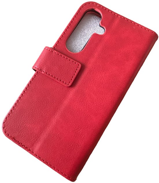 Multi Storage Wallet Hoesje Geschikt voor Samsung Galaxy S25 - met 9 Pasjesvakken - Rood