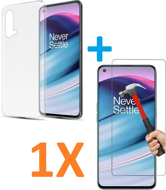OnePlus Nord CE 5G Hoesjes – Transparante Siliconen Backcover – Inclusief Screenprotector – Anti Kras-Ilumina Benelux