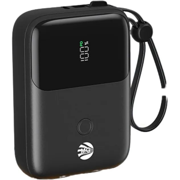 Powerbank 10000 mAh – Met Ingebouwde USB-C & Lightning Kabel – 22.5W Snelladen – Zwart-Ilumina Benelux