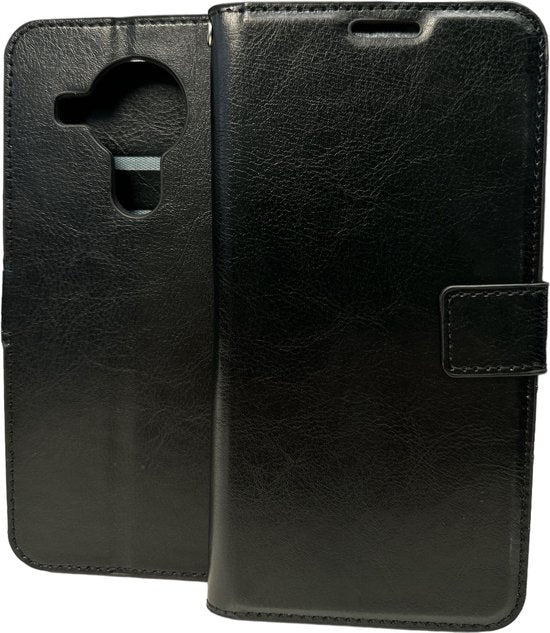 Nokia 5.4 Hoesjes – Portemonnee Book Case – Pasjeshouder – Magneetsluiting – Zwart-Ilumina Benelux