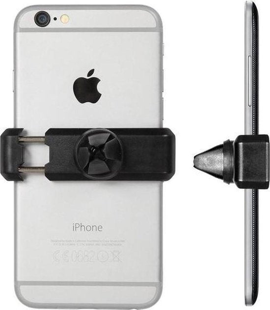 Telefoonhouder auto – Ventilatierooster – Universeel – Voor smartphones tot 6 inch – Zwart-Telefoonhouders-Ilumina Benelux