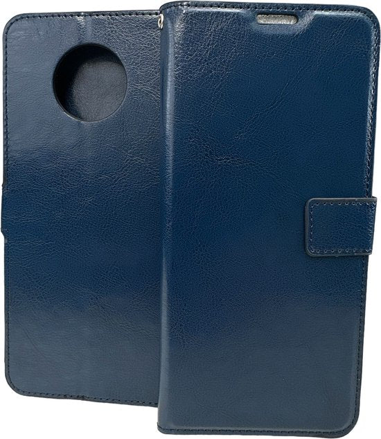 Nokia G50 Hoesjes – Portemonnee Hoes – Pasjeshouder – 2x Screenprotector – Blauw-Ilumina Benelux