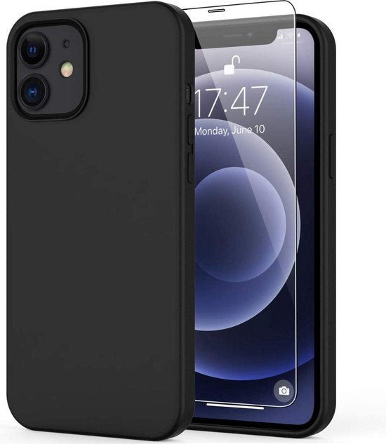iPhone 11 Pro Hoesjes – Soft Touch Siliconen TPU Backcover – Flexibel – Inclusief Screenprotector – Zwart-Ilumina Benelux