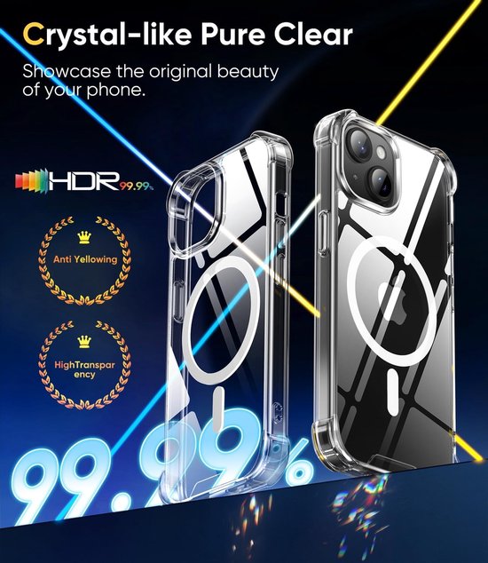 iPhone 15 Hoesjes – Magnetische MagSafe Backcover – Schokbestendig – Zwart-Ilumina Benelux