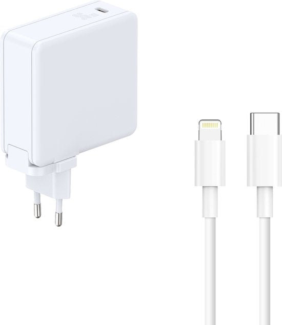 Oplader USB-C – Geschikt voor iPhone & iPad – 96W Snellader – USB-C naar Lightning Kabel 1m-Oplader-Ilumina Benelux