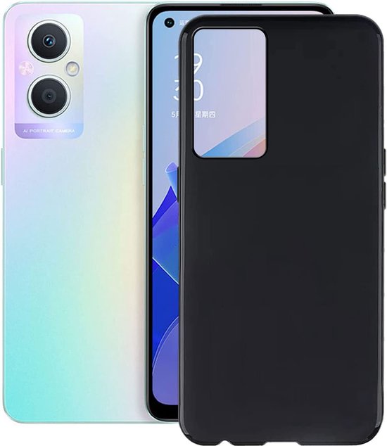 Oppo A96 Hoesjes – Soft TPU Siliconen Backcover – Schokbestendig – Inclusief 2x Screenprotector – Zwart-Ilumina Benelux