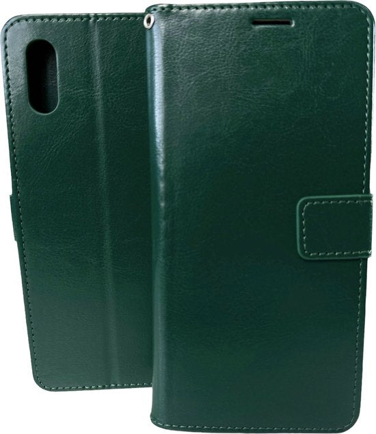 Xiaomi Redmi 9A/9AT Hoesjes – Portemonnee Hoes – Pasjeshouder – Magneetsluiting – Groen-Ilumina Benelux