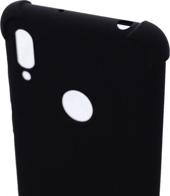 Motorola Moto E6 Plus Hoesjes – Siliconen Backcover – Flexibel – Schokbestendig – Zwart-Ilumina Benelux