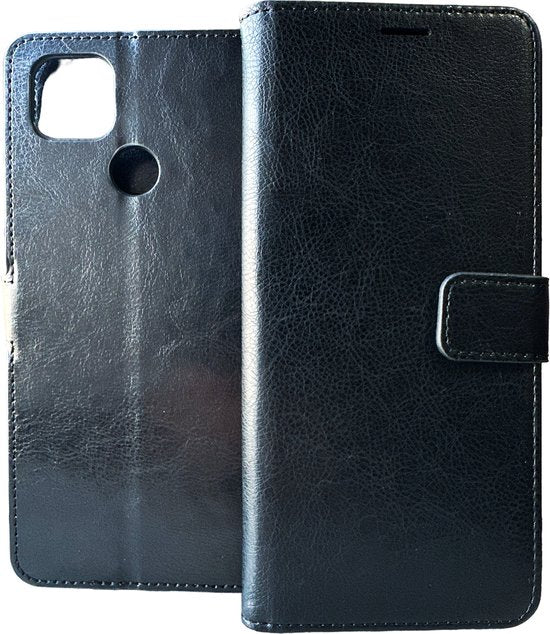 Xiaomi Redmi 9C Hoesjes – Bookcase Portemonnee Hoes – Pasjeshouder – Magneetsluiting – Zwart-Ilumina Benelux