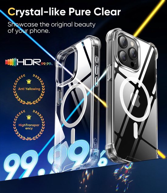 iPhone 16 Hoesjes – MagSafe Compatibel – Magnetische Backcover – Schokbestendig – Zwart-Ilumina Benelux