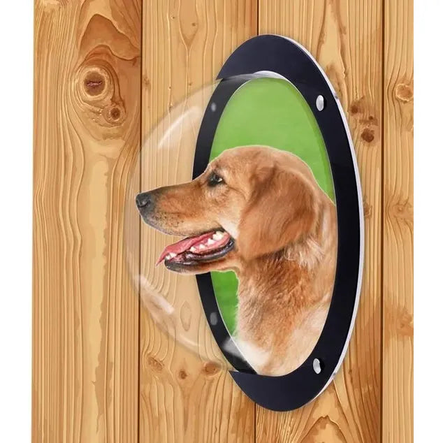 Hondenvenster voor Schutting – Transparant Acryl Kijkvenster – 31,5 cm – Hond & Kat Raam voor Hekwerk en Omheining-Ilumina Benelux