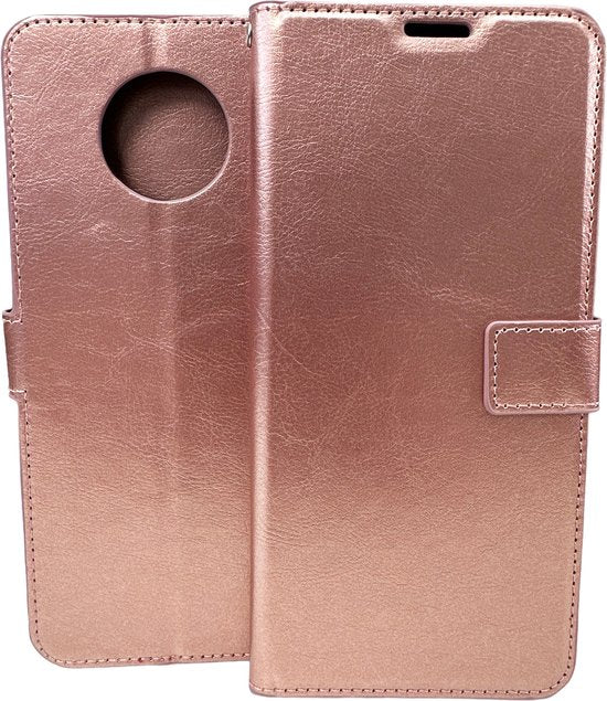 Nokia G50 Hoesjes – Portemonnee Hoes – Pasjeshouder – Inclusief 2x Screenprotector – Roségoud-Ilumina Benelux