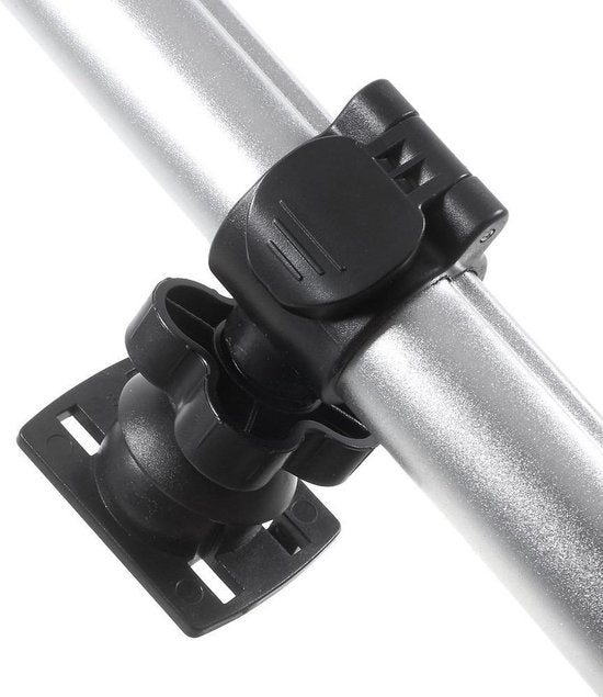 Tablethouder - Universeel - Auto hoofdsteunklem - 360 graden draaibaar - Aluminium - Zwart