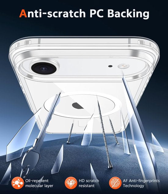 iPhone Air Hoesjes – Transparante Backcover – Schokbestendig – MagSafe Compatibel – Incl. 2x Gehard Glas Screenprotector-Ilumina Benelux