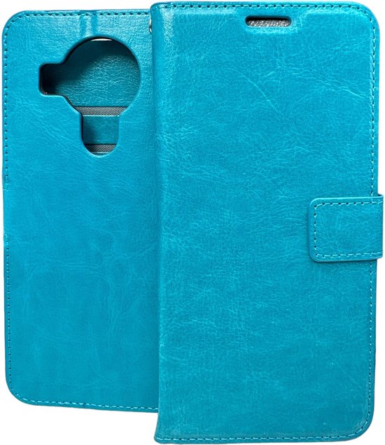 Nokia 5.4 Hoesjes – Portemonnee Book Case – Magneetsluiting – 2x Gehard Glas Screenprotector – Turquoise-Ilumina Benelux