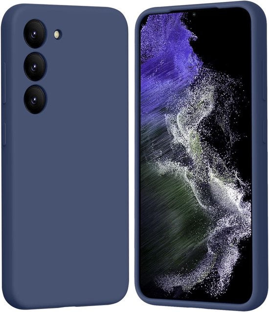Samsung Galaxy A16 Hoesjes – Liquid Siliconen Backcover – Schokbestendig – Soft Touch – Navy Blauw-Ilumina Benelux