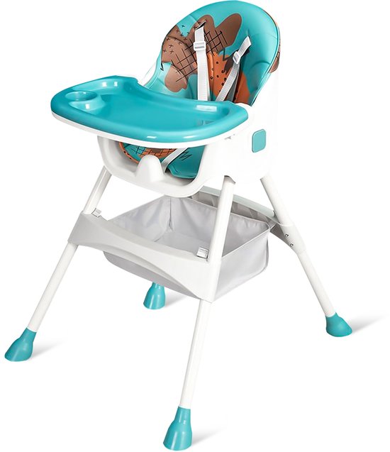 Kinderstoel – Velox Goods VL-509 – Verstelbaar & Opvouwbaar – Veiligheidsgordel + Opbergmand – Speels Design-Kinderstoel-Ilumina Benelux